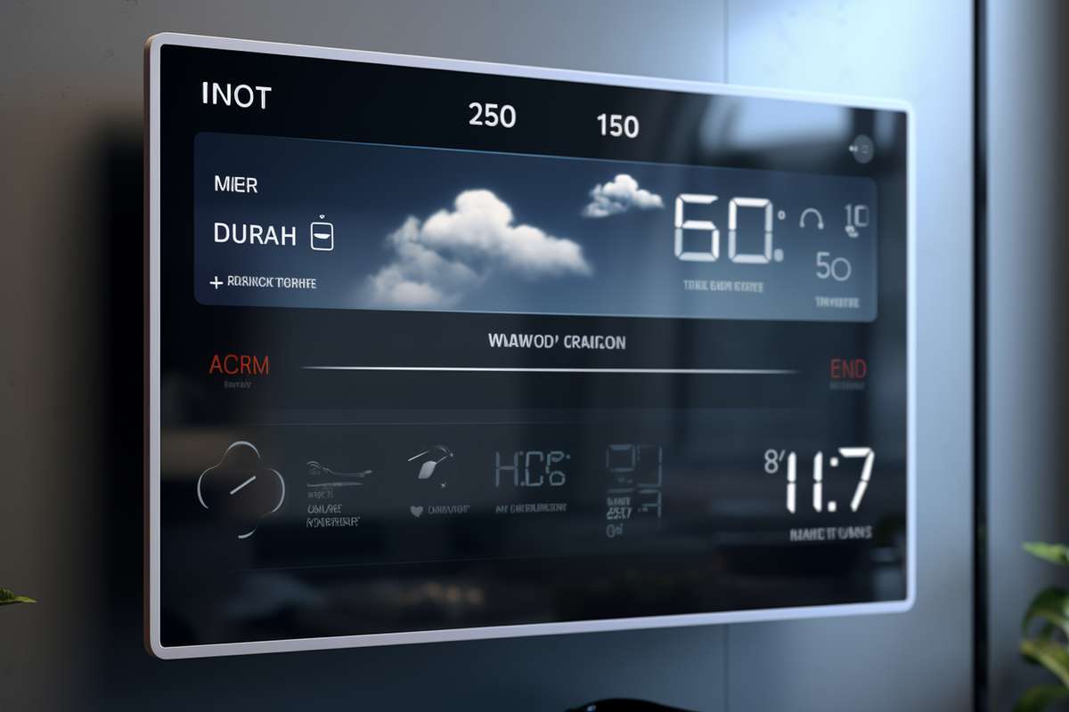 Modernes HMI MMI Display an der Wand